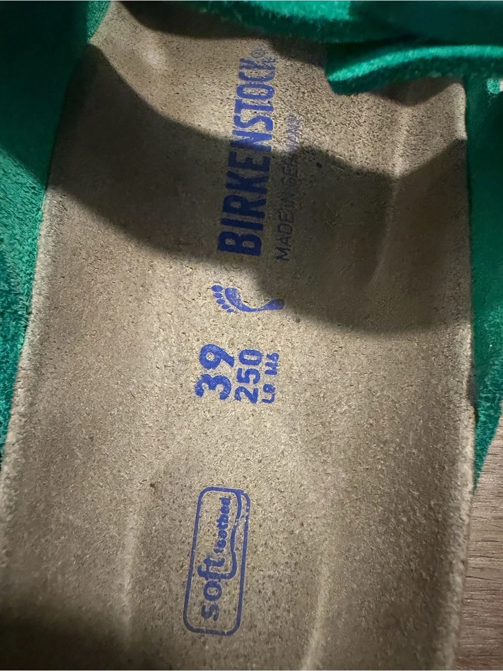 Birkenstock Arizona Digital Green Suede Sandals Womens EU 39 US 8